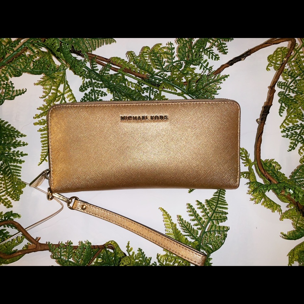 Gold Michael kors wallet